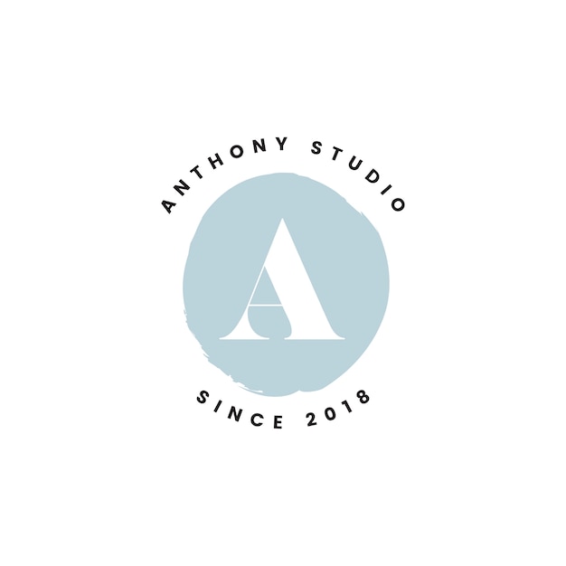 Anthony studio logo design vector