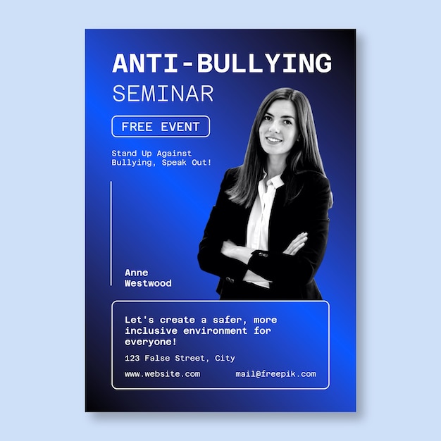 anti bullying poster template design