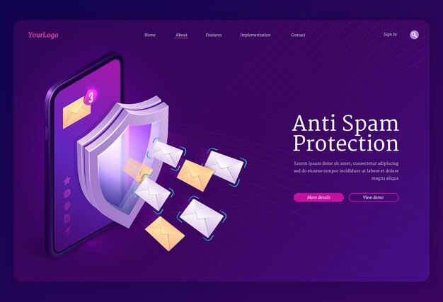 anti spam protection landing page 107791