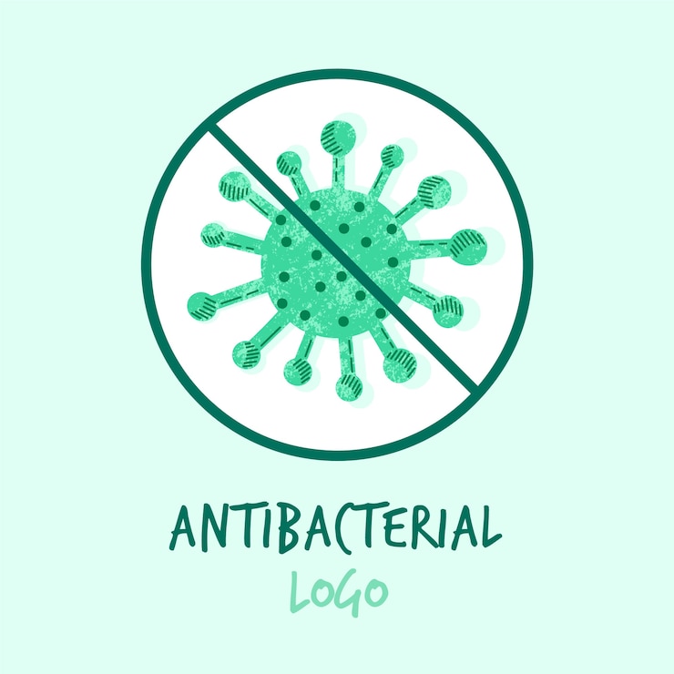 Free Vector antibacterial logo concept