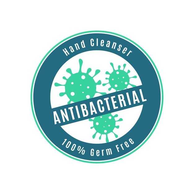 Free vector antibacterial logo style