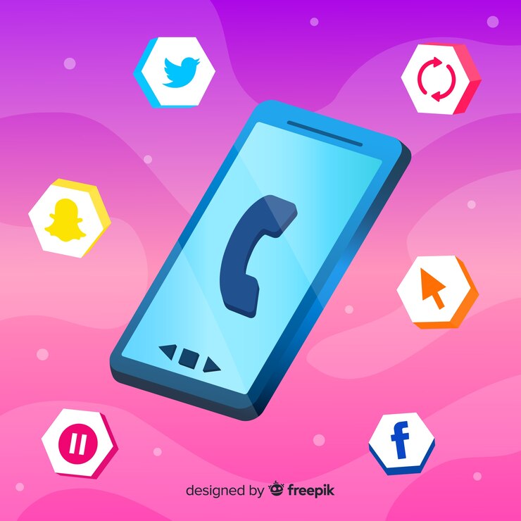 मुफ़्त वेक्टर antigravity mobile phone isometric design