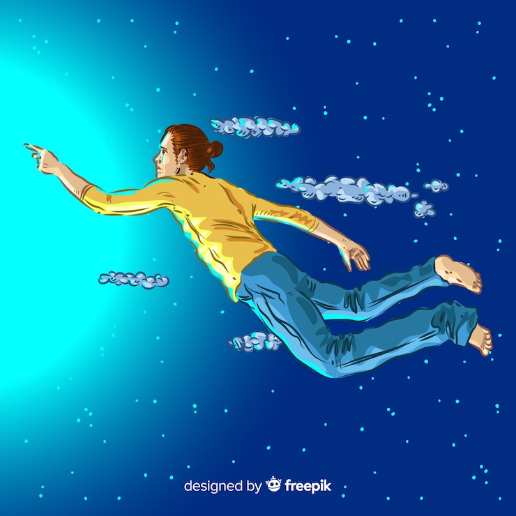 Free Vector antigravity people background