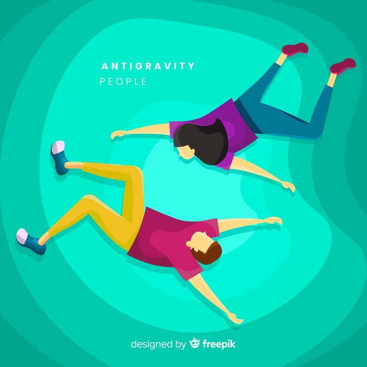 Free Vector antigravity people background