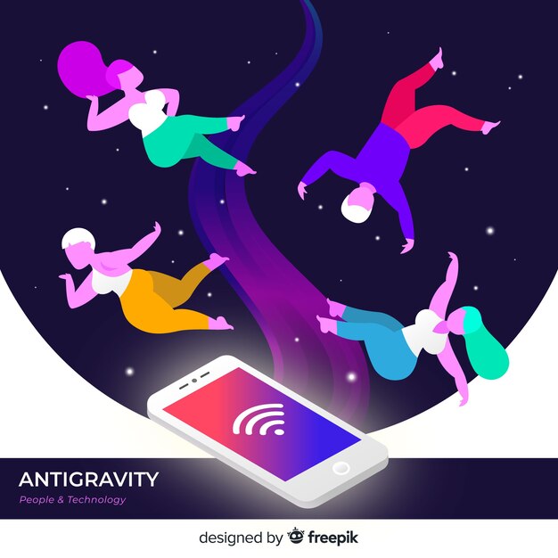 Antigravity people background