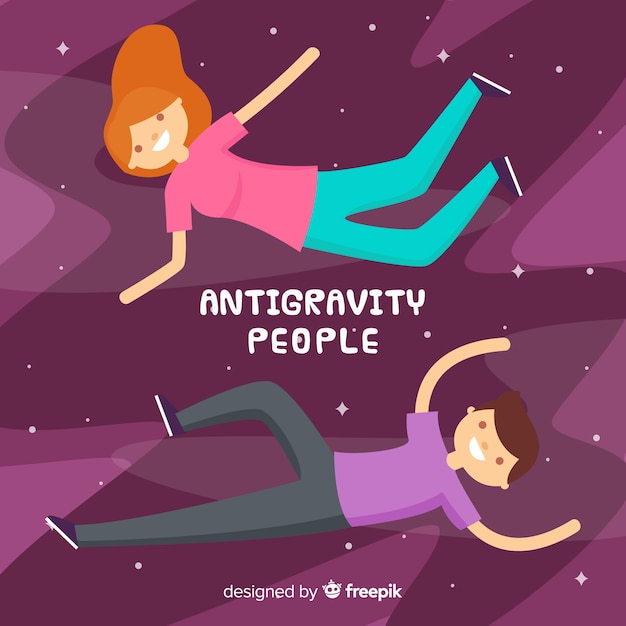 Antigravity people background