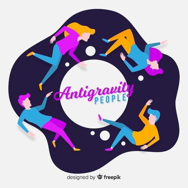 Antigravity people background