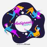 Free vector antigravity people background