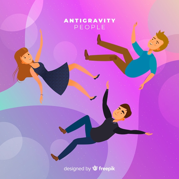 Free vector antigravity people background