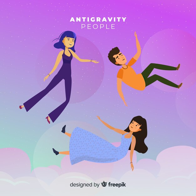 Antigravity people background