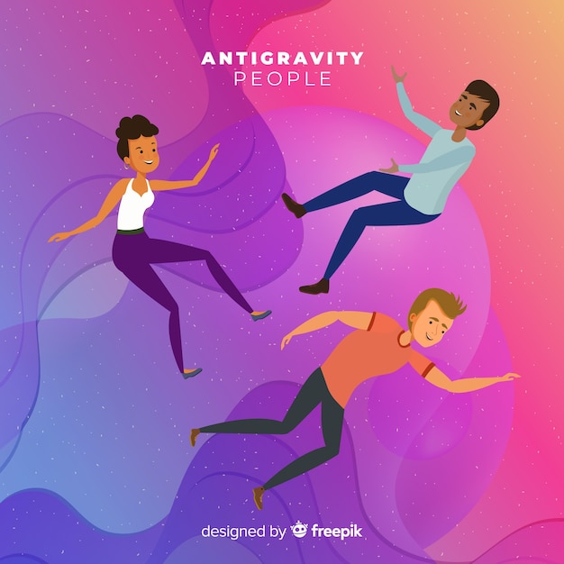 Free vector antigravity people background