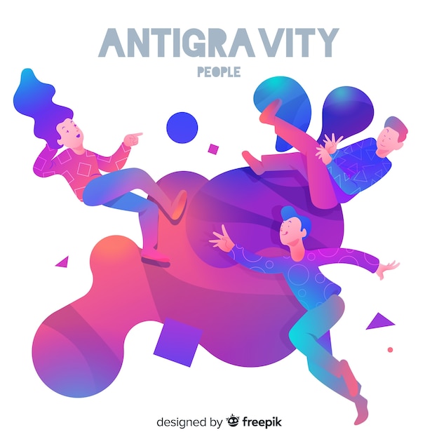 Free vector antigravity people background