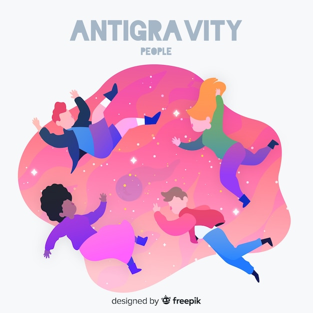 Antigravity people background