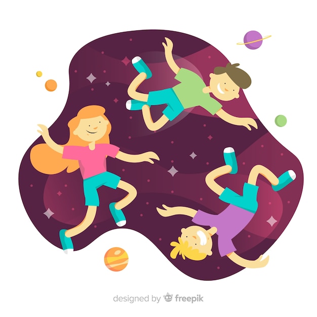 Free vector antigravity people