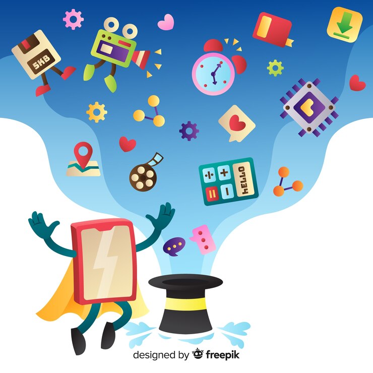 Free Vector antigravity technology with elements