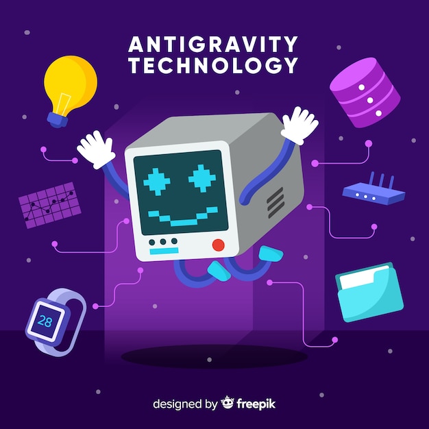 Free vector antigravity technology with elements