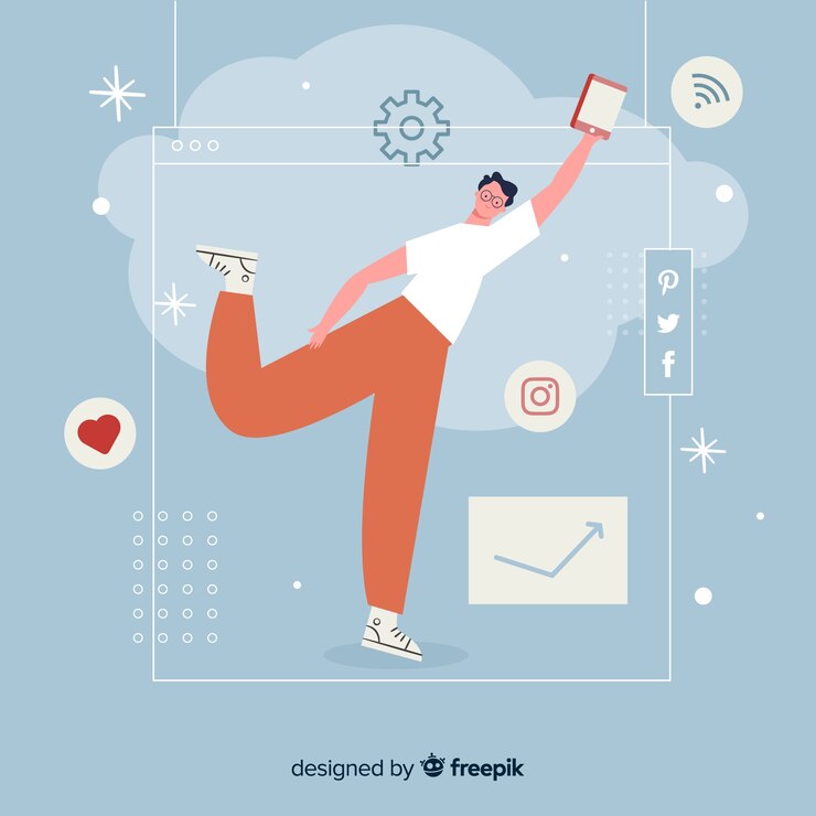 무료 Vector 요소가있는 반 중력 기술