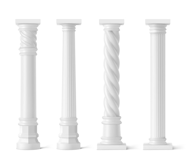 흰색 절연 골동품 기둥