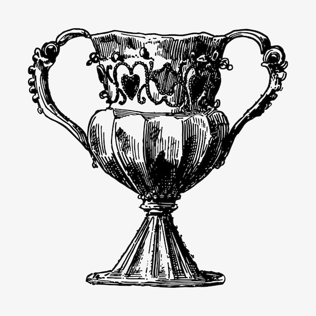 Antique silver goblet