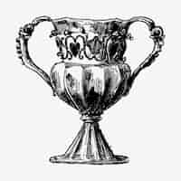 Free vector antique silver goblet