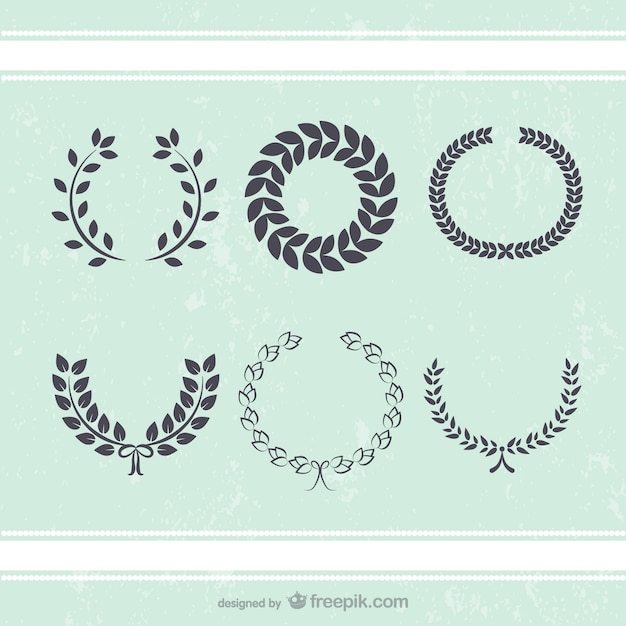 Download Free Antique Wreath Leaves Decoration Svg Dxf Eps Png Cut File Silhouette Free Download