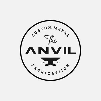 The anvil logo design template