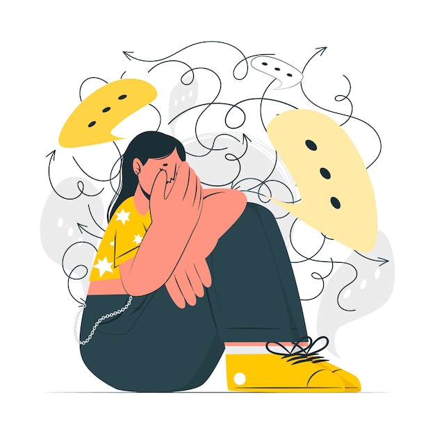 Free vector anxiety concept illustration