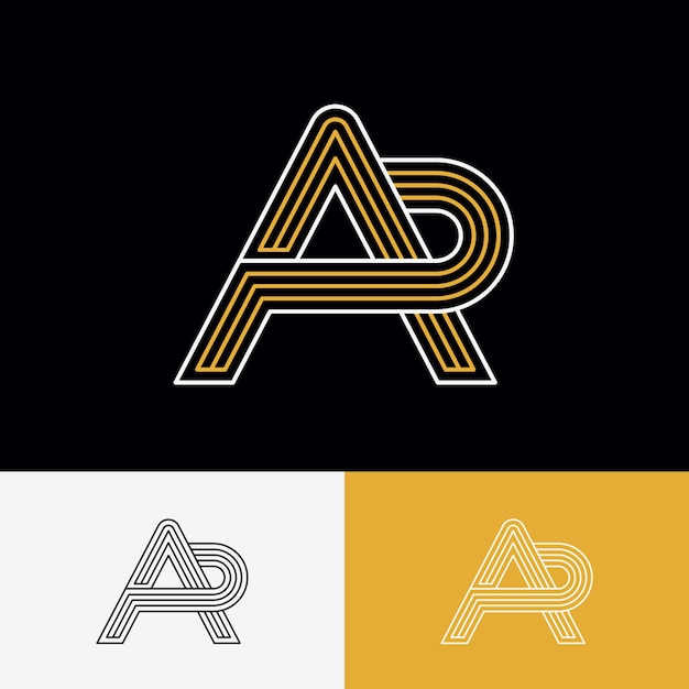 Modello di progettazione del logo del monogramma ap