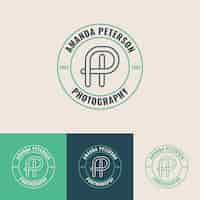 Free vector ap monogram logo template