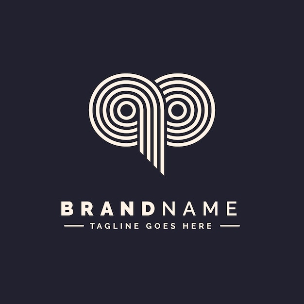 Free vector ap monogram logo template