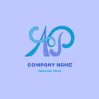 Free vector ap monogram logo template