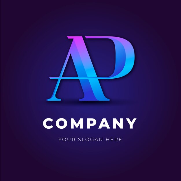 Free vector ap monogram logo template