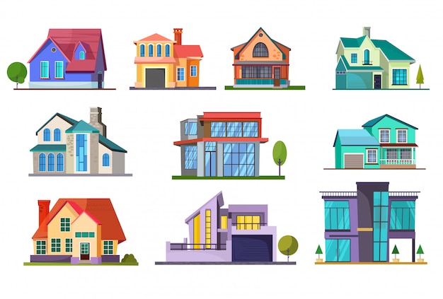 Free vector apartment house set