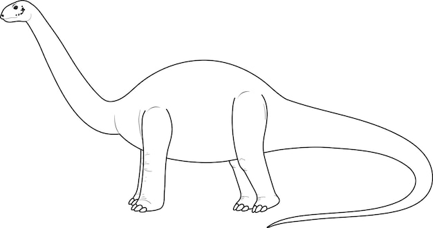 흰색 바탕에 Apatosaurus 공룡 낙서 개요