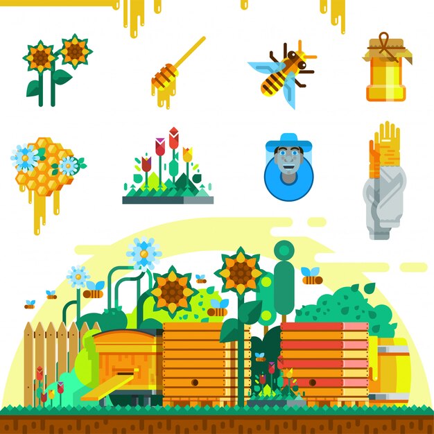 Apiary Icons Set