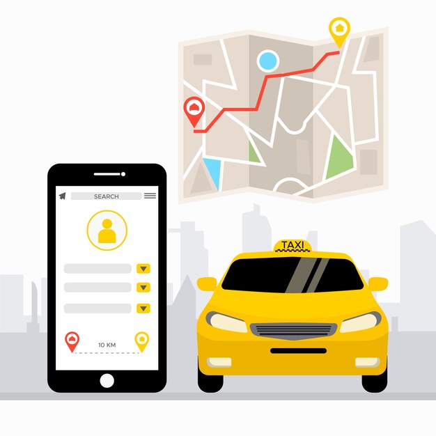 App concept for taxi