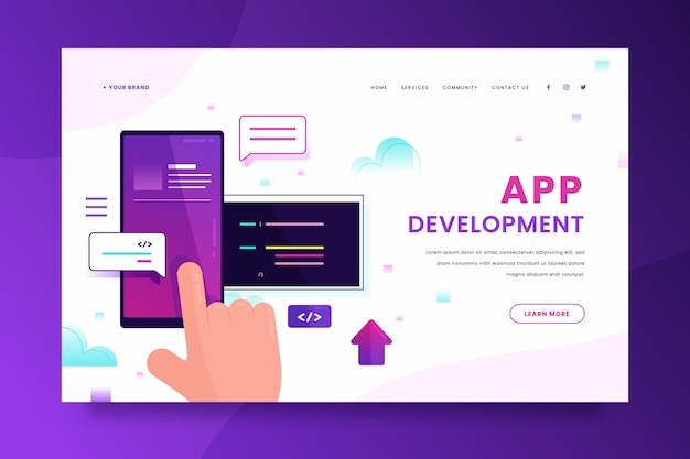 App development - landing page