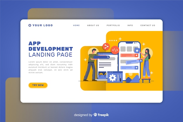 App development landing page