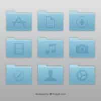 Free vector apple folder icons