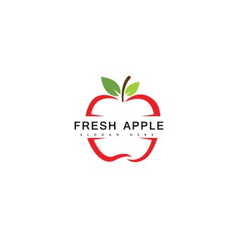 Apple фрукты логотип свежие фрукты векторные иллюстрации