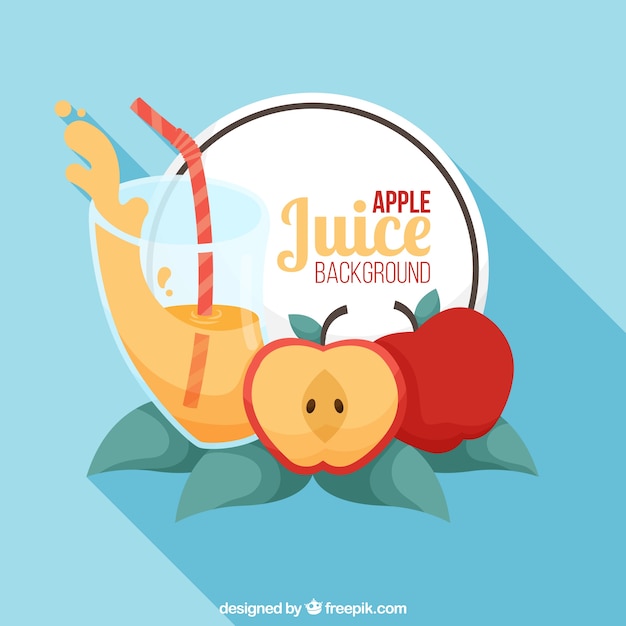 Free vector apple juice background