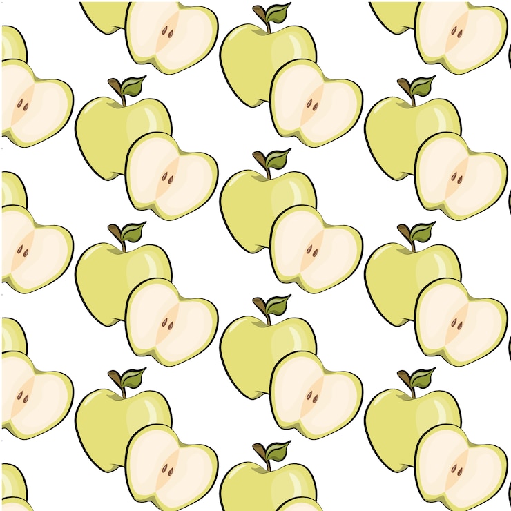 Free Vector apple pattern background