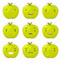 Free vector apple smilies