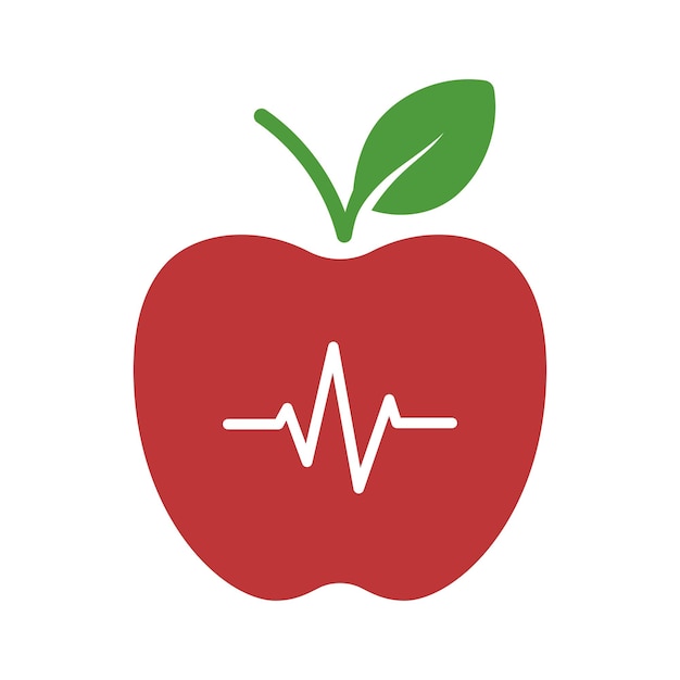 Apple with ecg line