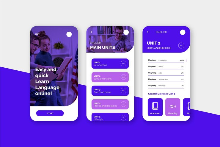 Free Vector application to learn languages