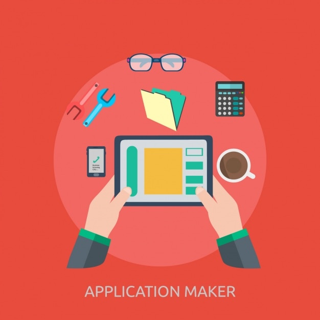 Free vector application maker background