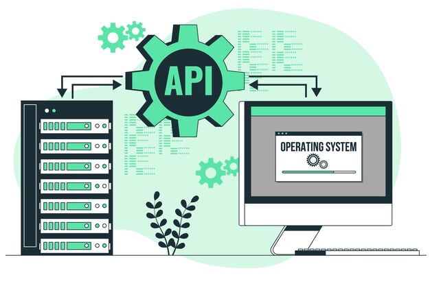 Application programming interface concept illustration
