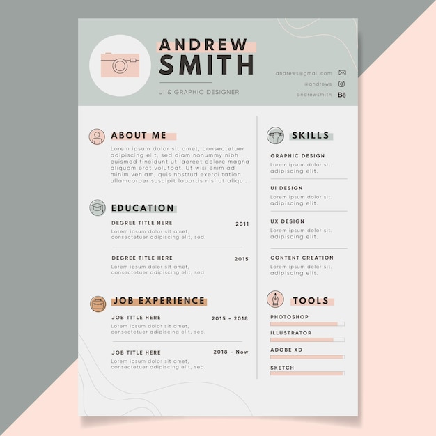 Application templates minimalist style