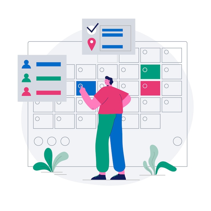 Free Vector appointment booking calendar concept