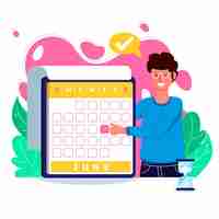 Free vector appointment booking illustrated theme